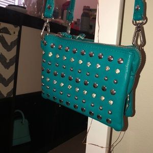 Turquoise studded purse!